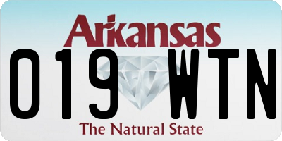 AR license plate 019WTN