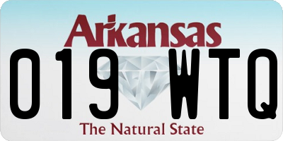AR license plate 019WTQ
