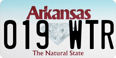 AR license plate 019WTR