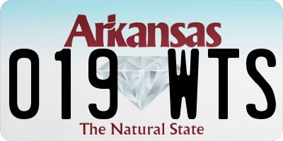 AR license plate 019WTS