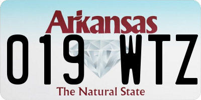 AR license plate 019WTZ