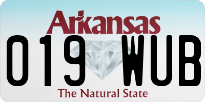 AR license plate 019WUB