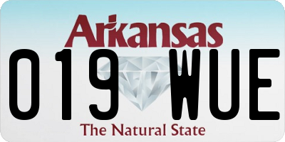 AR license plate 019WUE