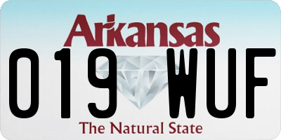 AR license plate 019WUF