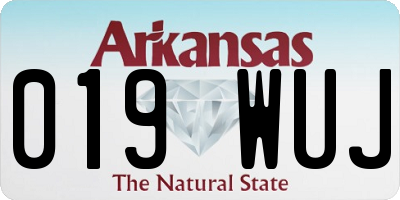 AR license plate 019WUJ