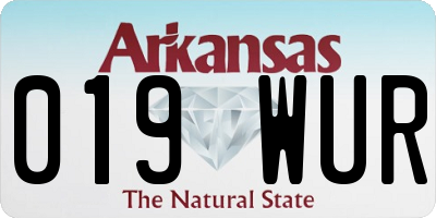 AR license plate 019WUR