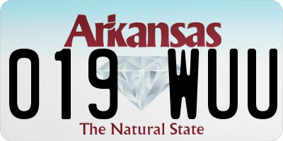 AR license plate 019WUU