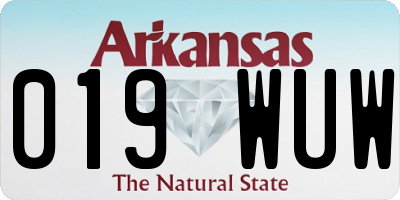 AR license plate 019WUW