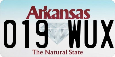 AR license plate 019WUX
