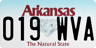 AR license plate 019WVA