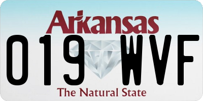 AR license plate 019WVF