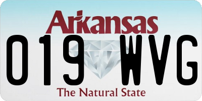 AR license plate 019WVG