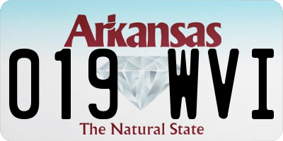 AR license plate 019WVI