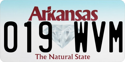 AR license plate 019WVM