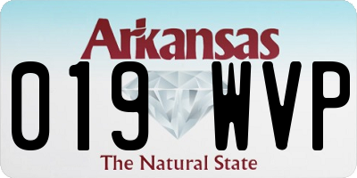 AR license plate 019WVP