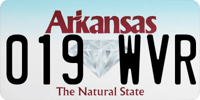 AR license plate 019WVR