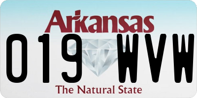 AR license plate 019WVW