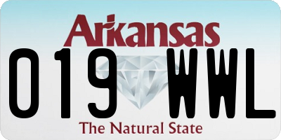 AR license plate 019WWL