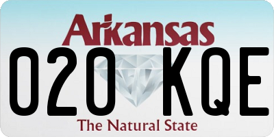 AR license plate 020KQE