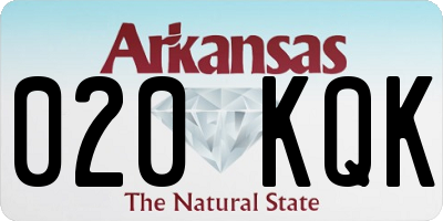 AR license plate 020KQK