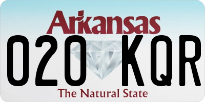 AR license plate 020KQR
