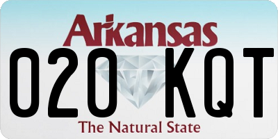 AR license plate 020KQT