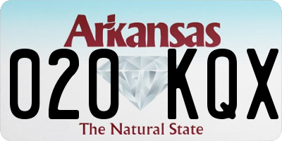 AR license plate 020KQX