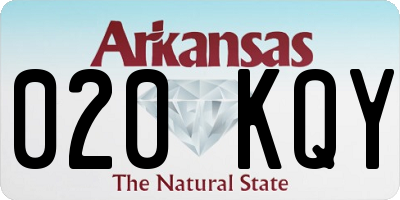 AR license plate 020KQY