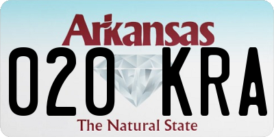 AR license plate 020KRA