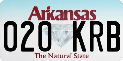 AR license plate 020KRB