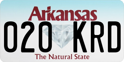 AR license plate 020KRD