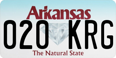 AR license plate 020KRG