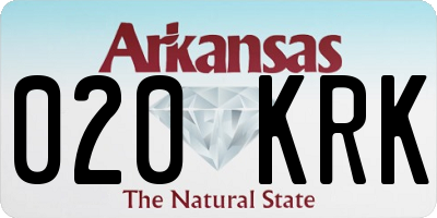 AR license plate 020KRK