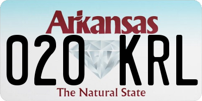 AR license plate 020KRL
