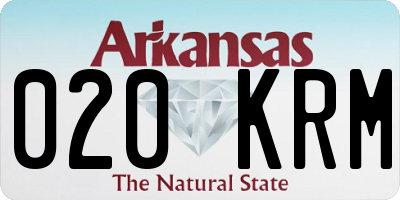 AR license plate 020KRM