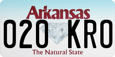 AR license plate 020KRO