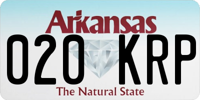 AR license plate 020KRP