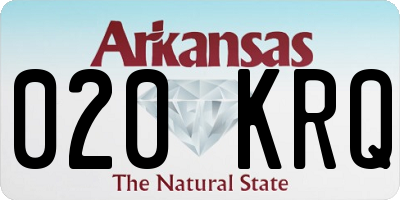 AR license plate 020KRQ
