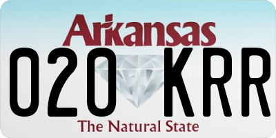 AR license plate 020KRR