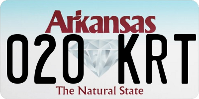 AR license plate 020KRT