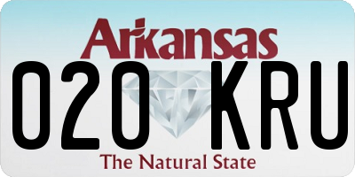 AR license plate 020KRU