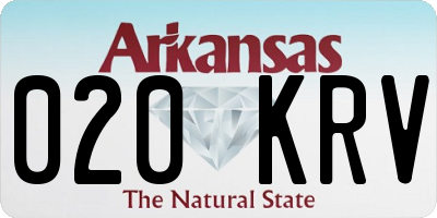 AR license plate 020KRV