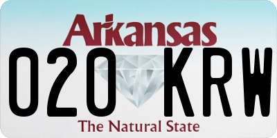 AR license plate 020KRW
