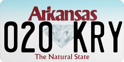 AR license plate 020KRY