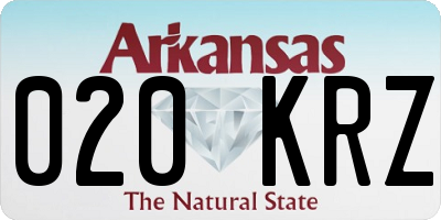 AR license plate 020KRZ