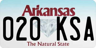 AR license plate 020KSA