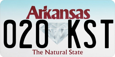 AR license plate 020KST