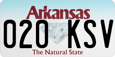 AR license plate 020KSV