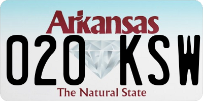 AR license plate 020KSW