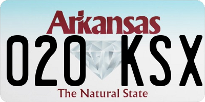 AR license plate 020KSX